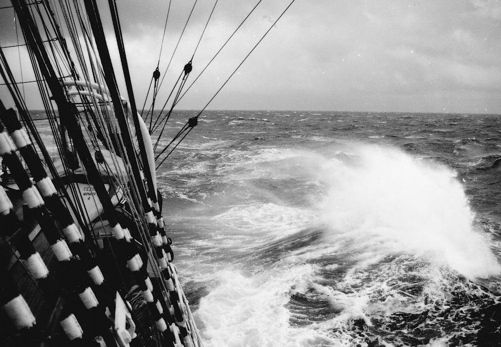 Viermastbark SEDOV - im Orkan in der Nordsee