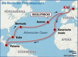 Route der THOR HEYERDAHL
